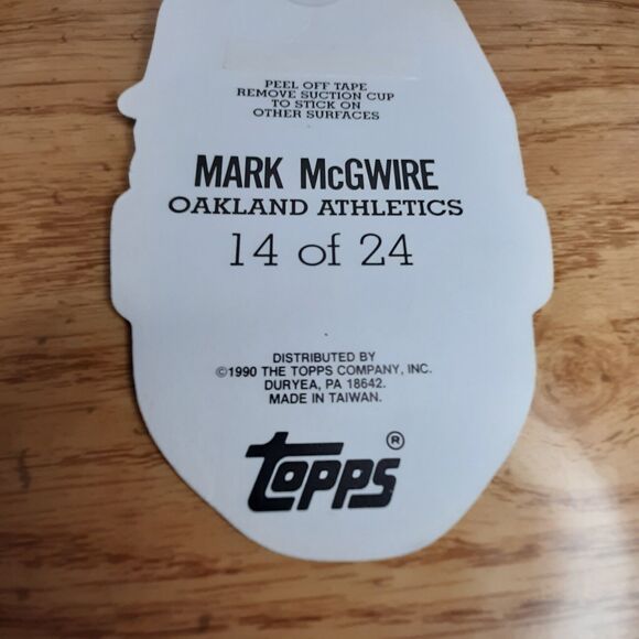 1990 Topps Heads Up #14 Mark McGwire Die-cut Face Oakland Athletics A’s Baseball - Picture 4 of 6